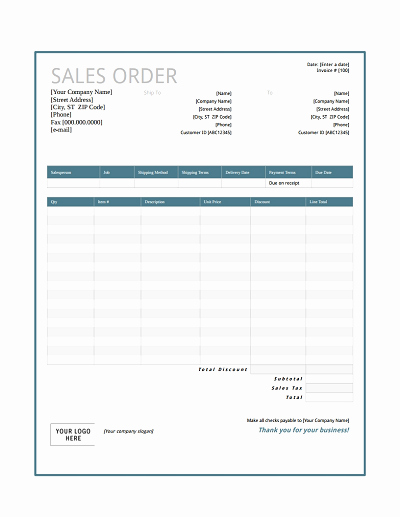 Sales order Template Free Download Edit Fill Create