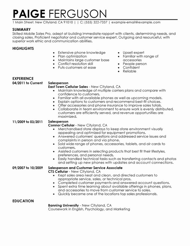 Sales Resume Summary Examples Cover Letter Samples