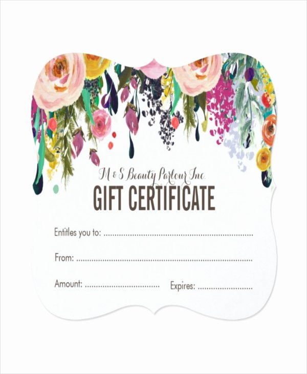 Salon Gift Certificate Template 9 Free Pdf Psd Ai