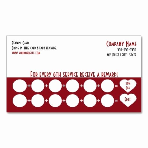 Salon Loyalty Business Card Punch Card Make Your Own
