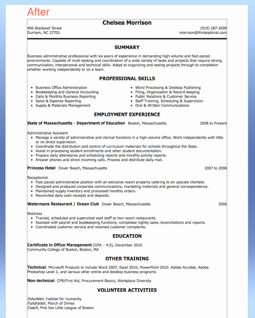 Sample Administrative assistant Resume Examples – Perfect