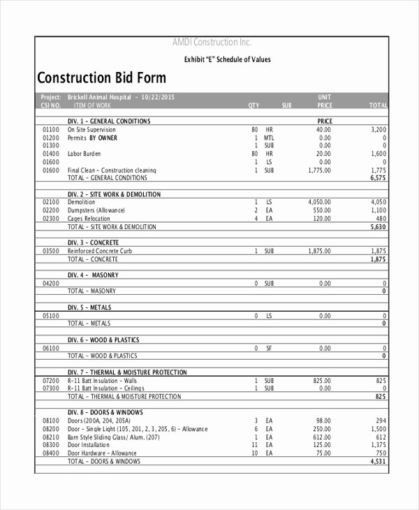 Sample Construction form 21 Free Documents In Word Pdf
