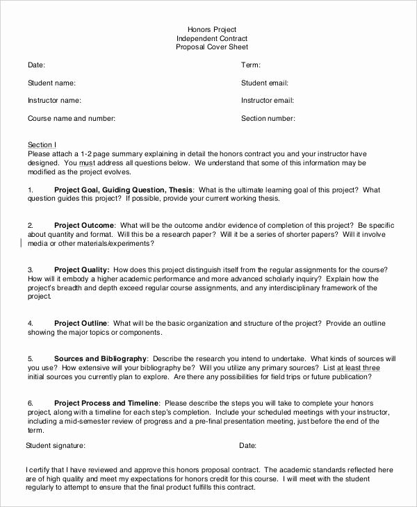 Sample Contract Proposal Template Government Contract