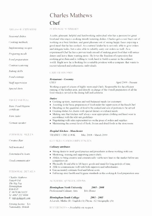 Sample Cook Resume Cook Resume Objective with Cook Resume