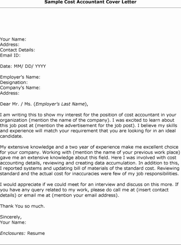 Sample Cover Letter for Accounting Job