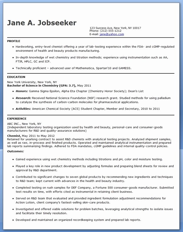 Sample Cover Letter for Entry Level Chemical Engineering