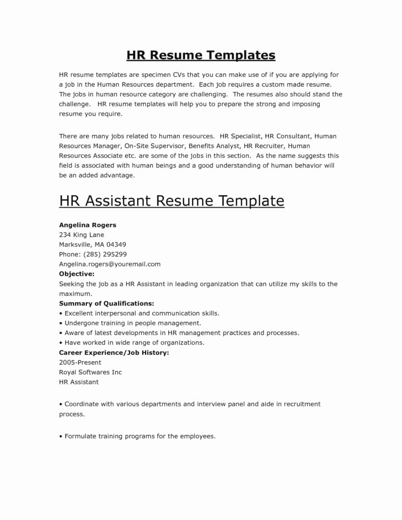 Sample Cover Letter for Human Resources Consultant