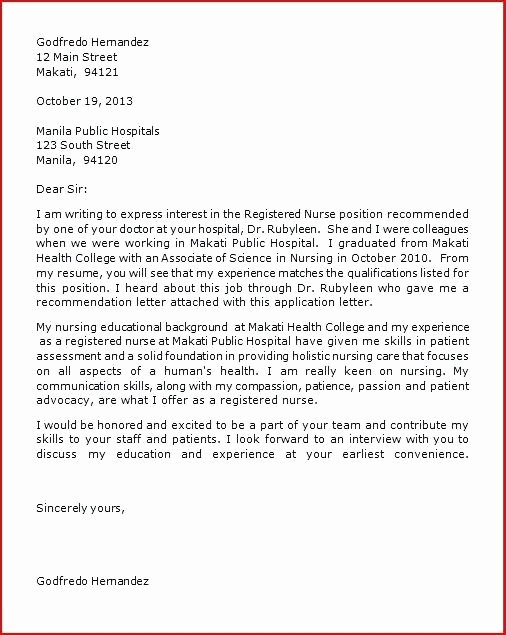 Sample Cover Letter Public Health Position – Latter Example Template