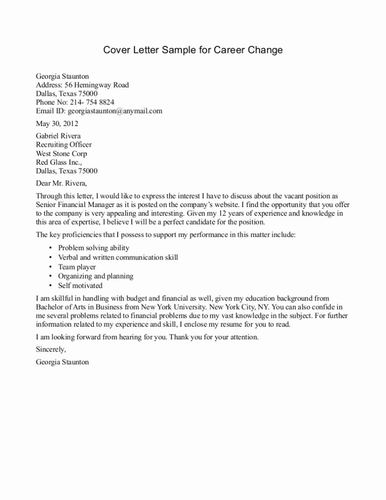 Sample Cover Letter Waitress Job No Experience Cover