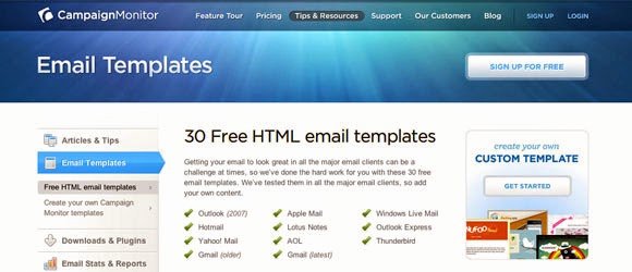 Sample Email Templates Free themes Seo