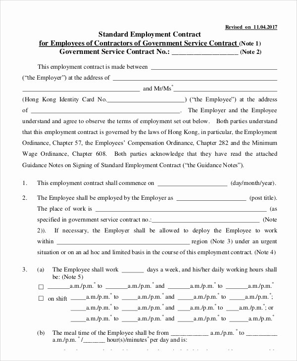 sample employment contract