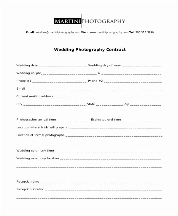Sample Graphy Contract form 10 Free Documents In