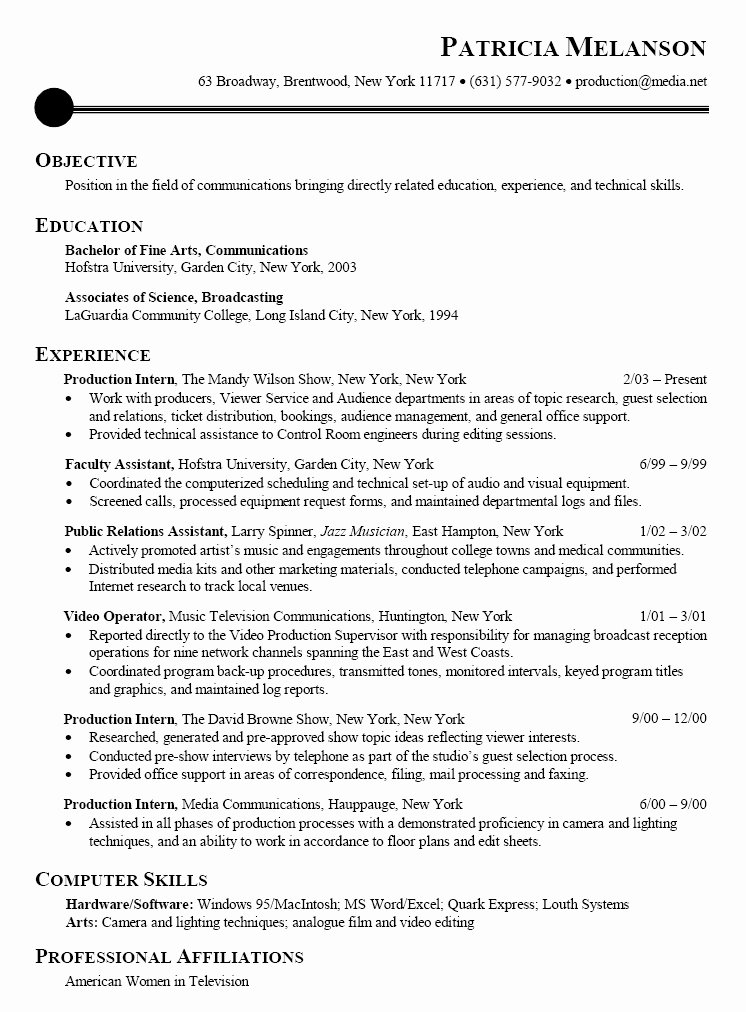 sample internship resume for college students college student resume for internship