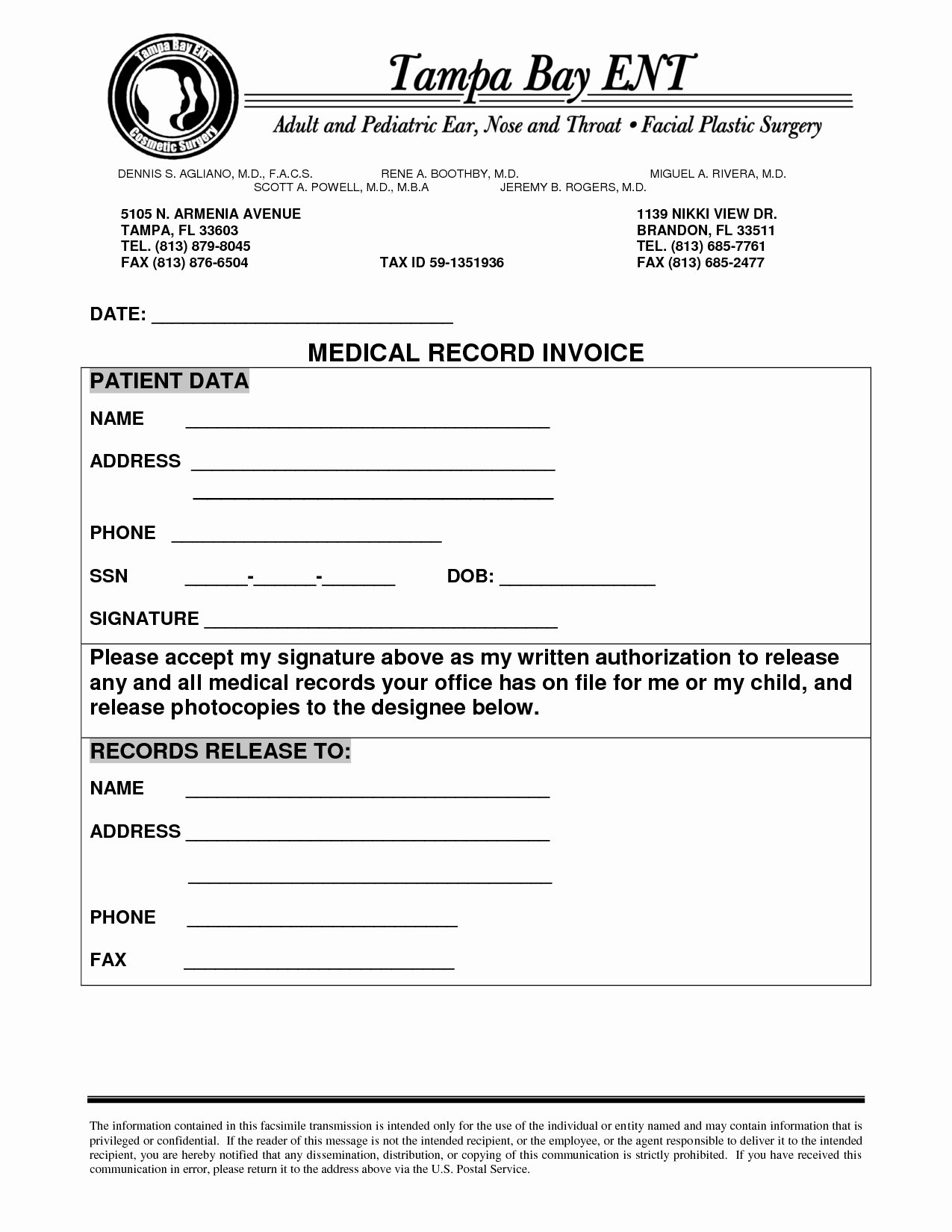 Sample Medical Invoice Invoice Template Ideas