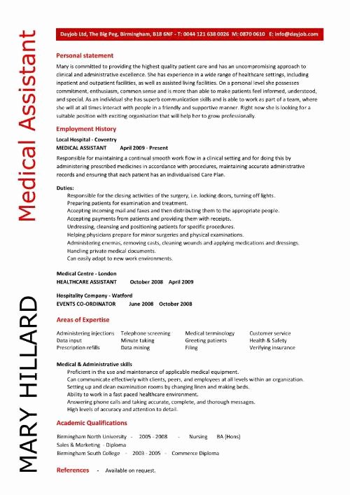 Sample Of A Medical assistant Resume 2016