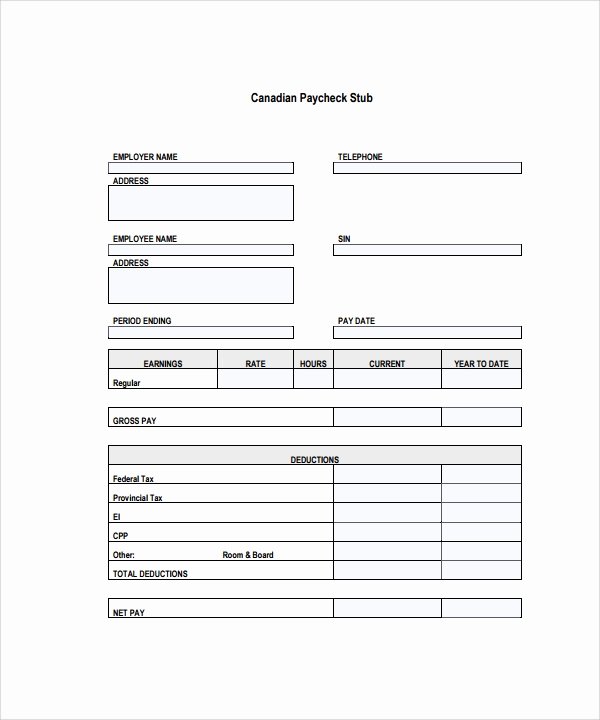 Sample Pay Stub Template 24 Download Free Documents In