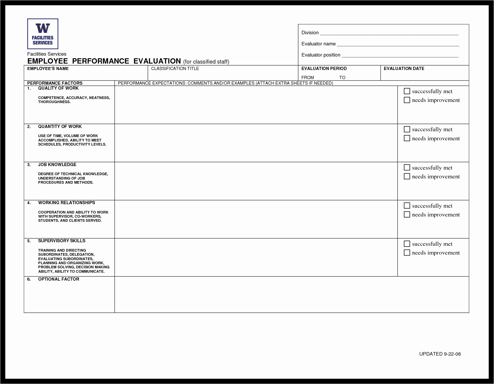 Sample Performance Appraisal form Invoice Template Receipt