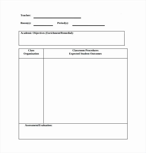 Sample Physical Education Lesson Plan Template
