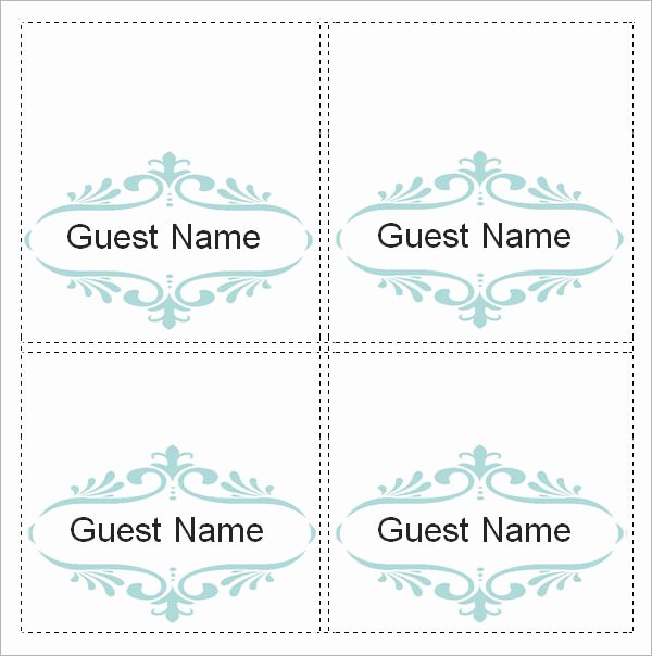 Sample Place Card Template 6 Free Documents Download In