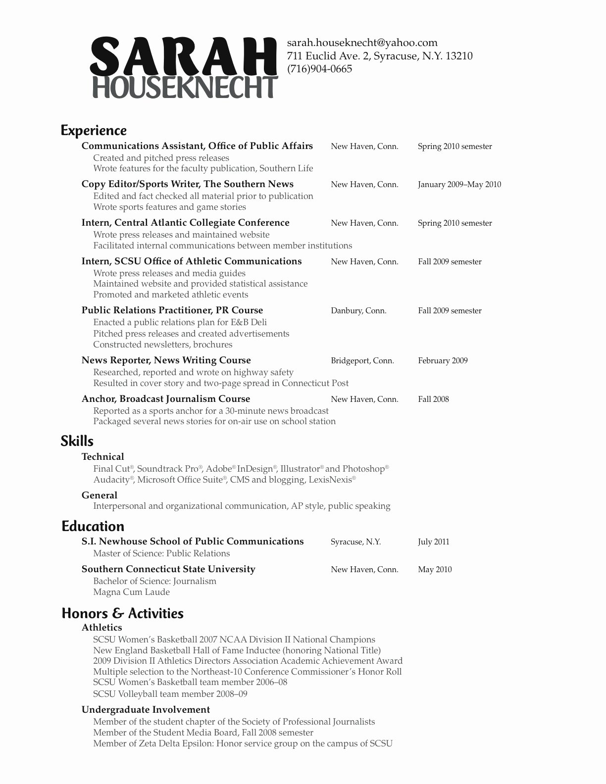 Sample Public Relations Manager Resume Military