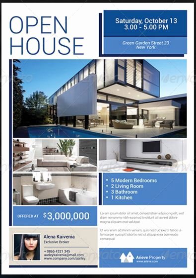 Sample Real Estate Flyer at Open House