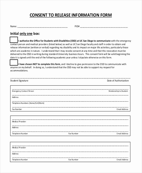 Sample Release Of Information form 12 Free Documents In Pdf