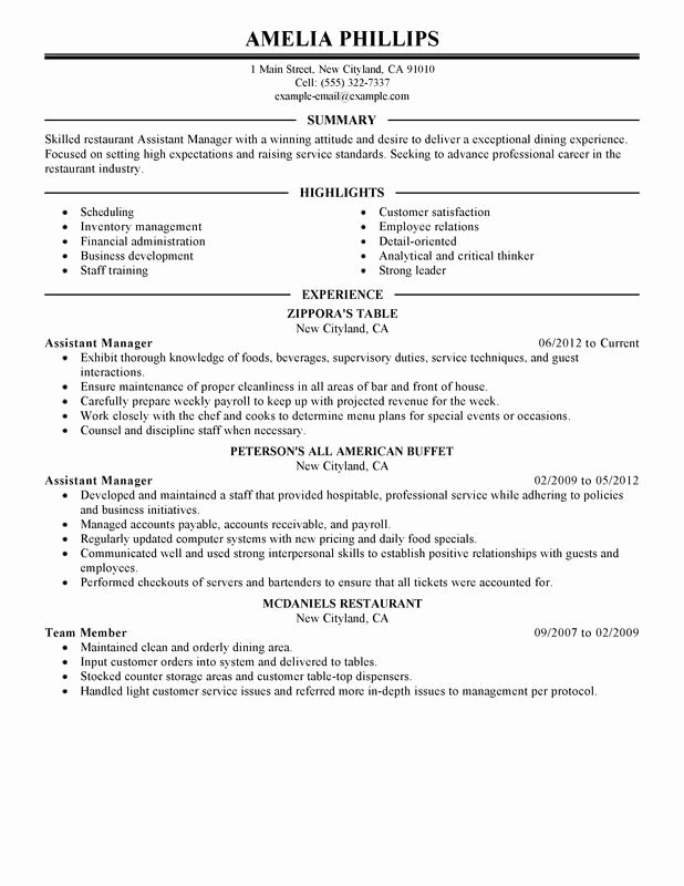 Sample Resume for assistant Nurse Manager Resume