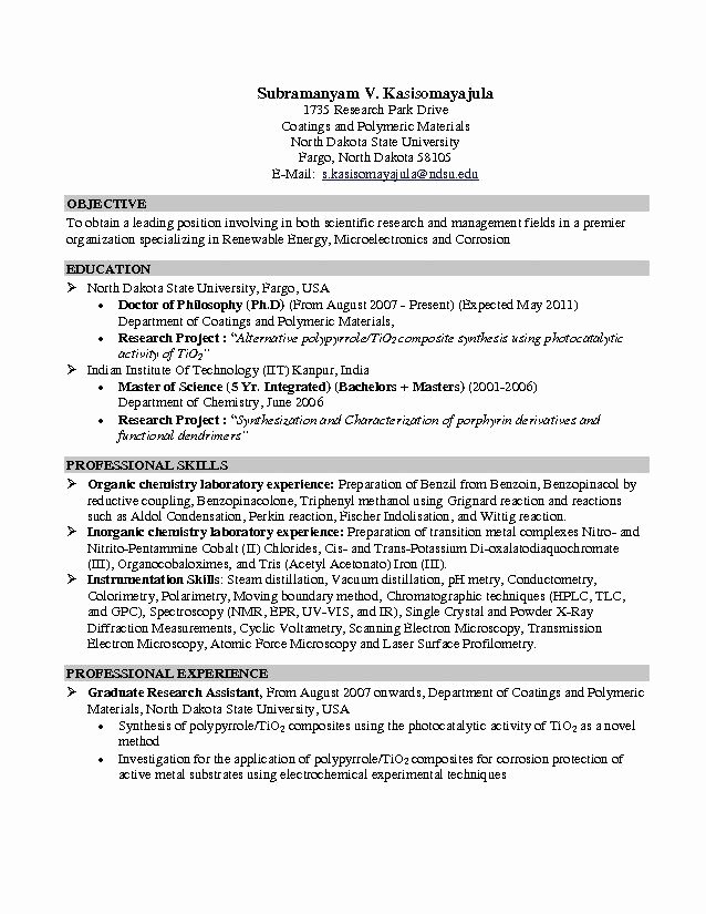 Sample Resume Objectives for College Students Best