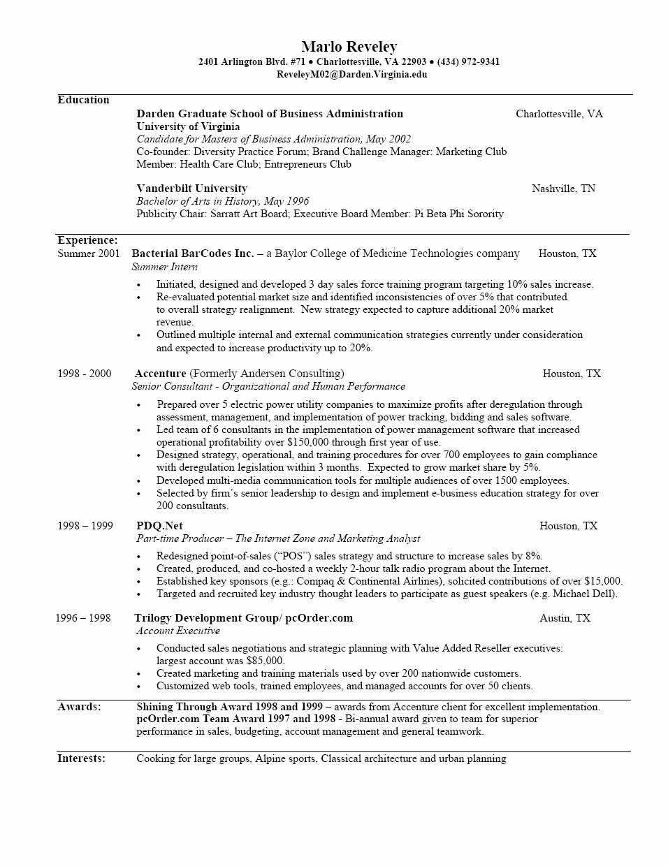 Sample Resume Template Free Resume Examples with Resume