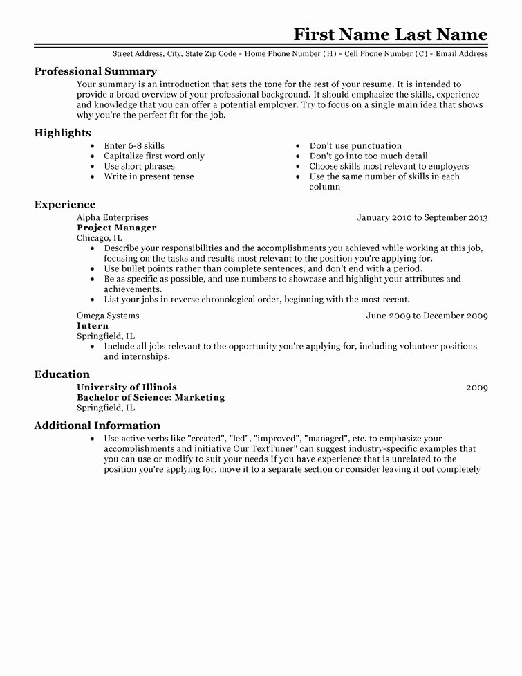 Sample Resume Templates
