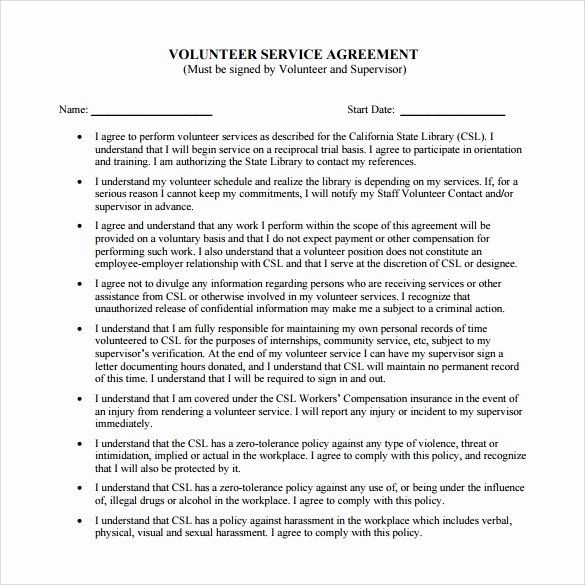 Sample Service Agreement Template 6 Free Documents