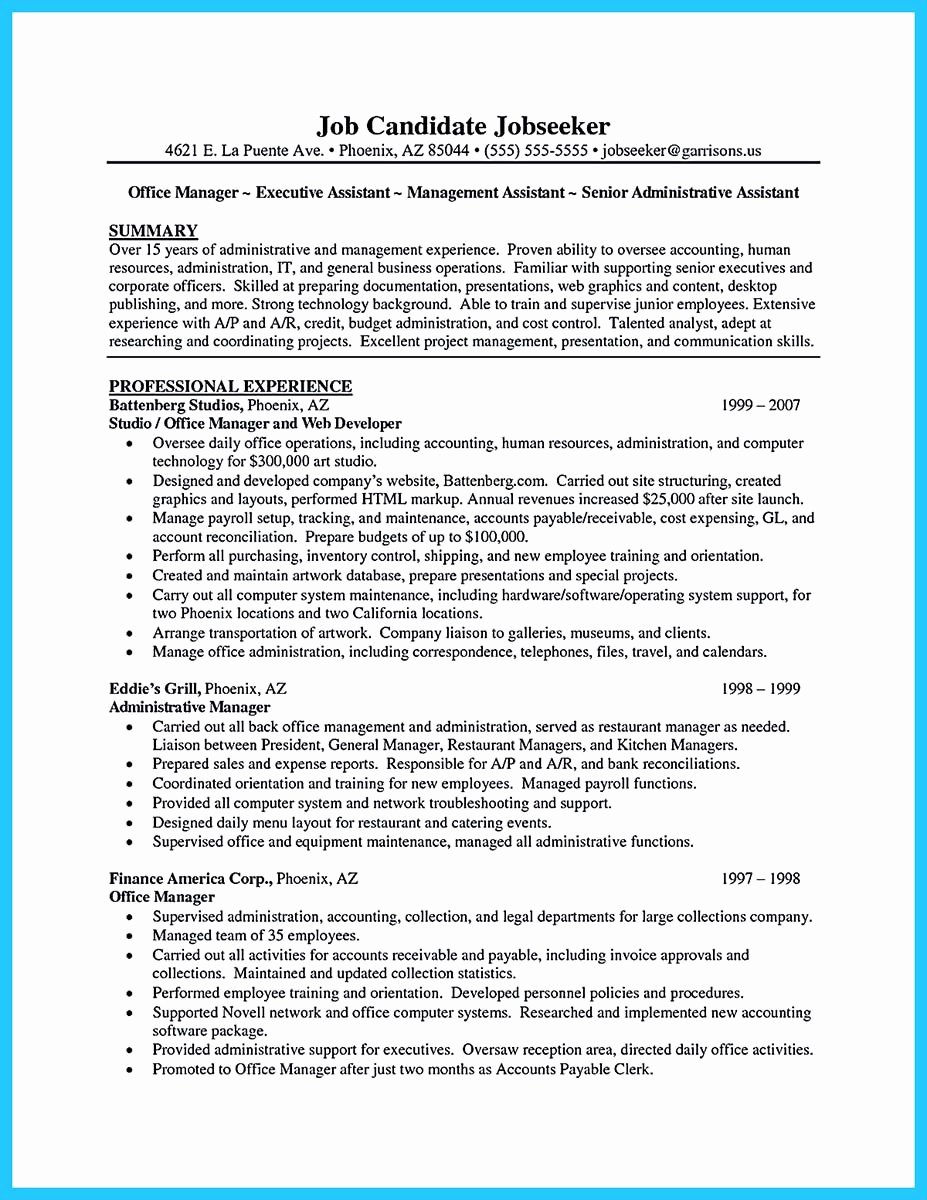 Sample to Make Administrative assistant Resume