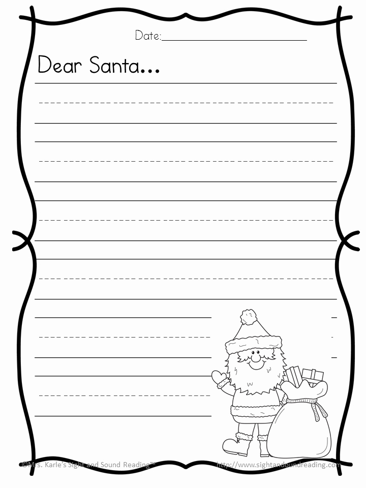 Santa Letter Free Cute Template to Write A Letter to
