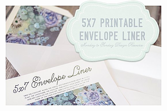 Save 5x7 Handy Envelope Liners Invitation Templates