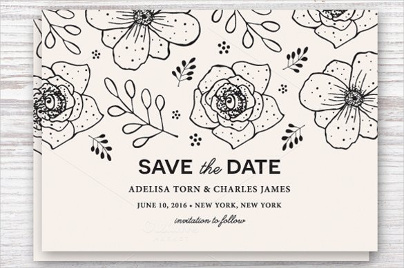 save the date postcard template