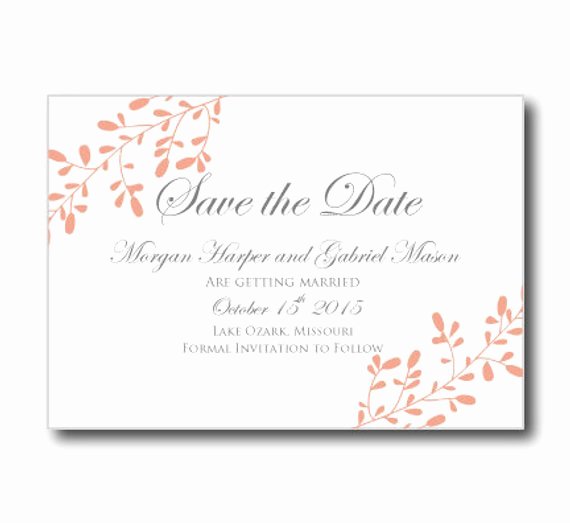 Save the Date Printable Wedding Save Date by