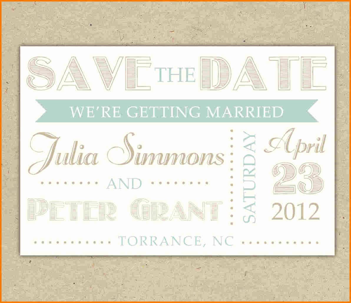 Save the Date Template Word