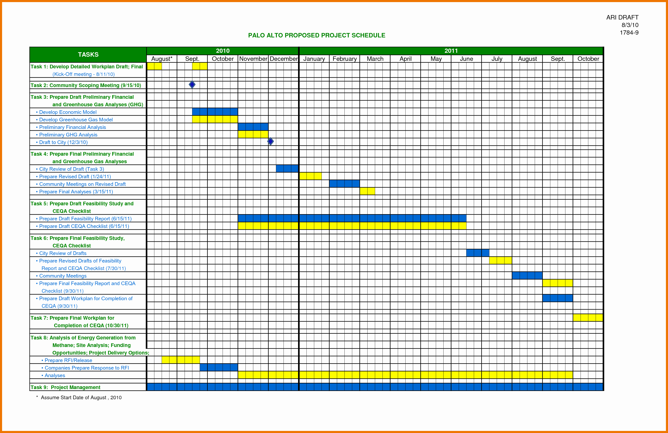 Schedule Template Excel
