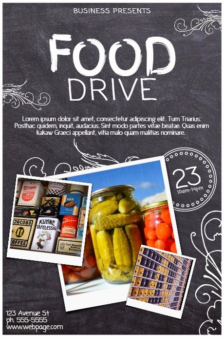 School Food Drive Flyer Sample Bing Images