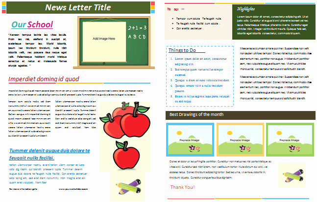 School Newsletter Templates for Classroom and Parents