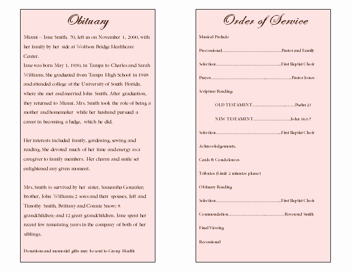Search Results for “funeral Obituary Template” – Calendar 2015
