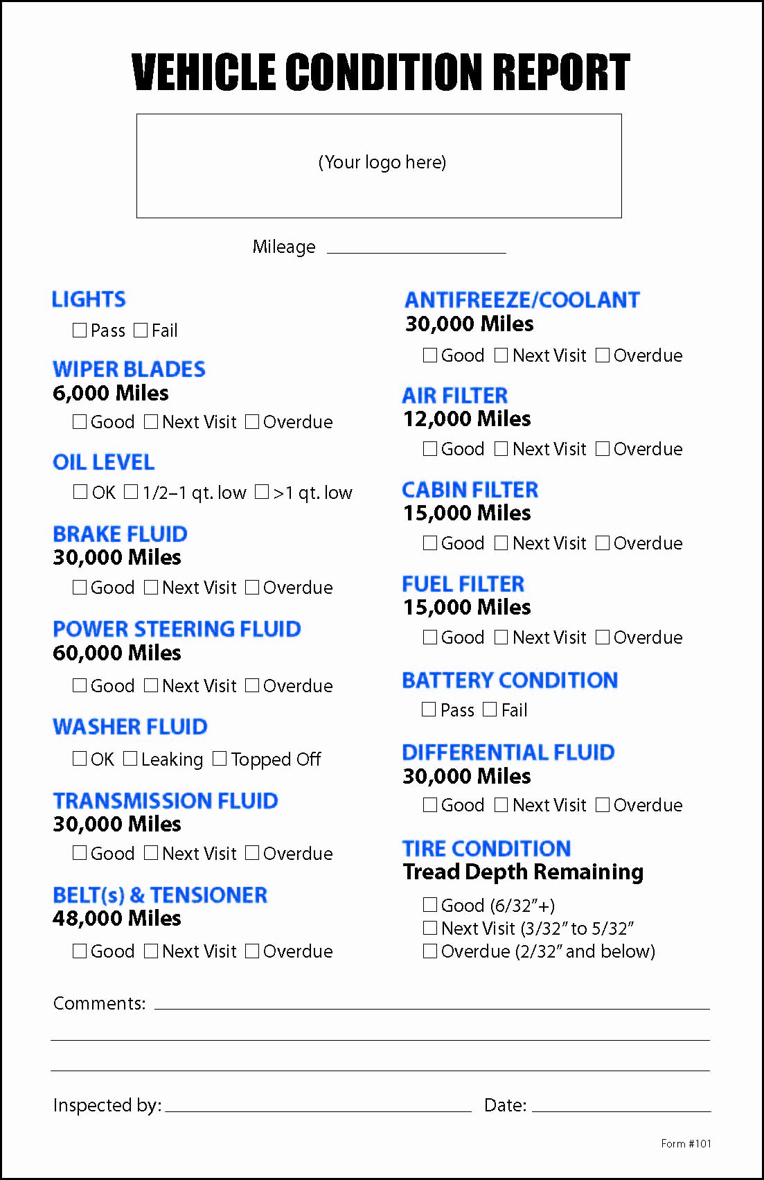 Search Results for “printable Vehicle Inspection Sheets
