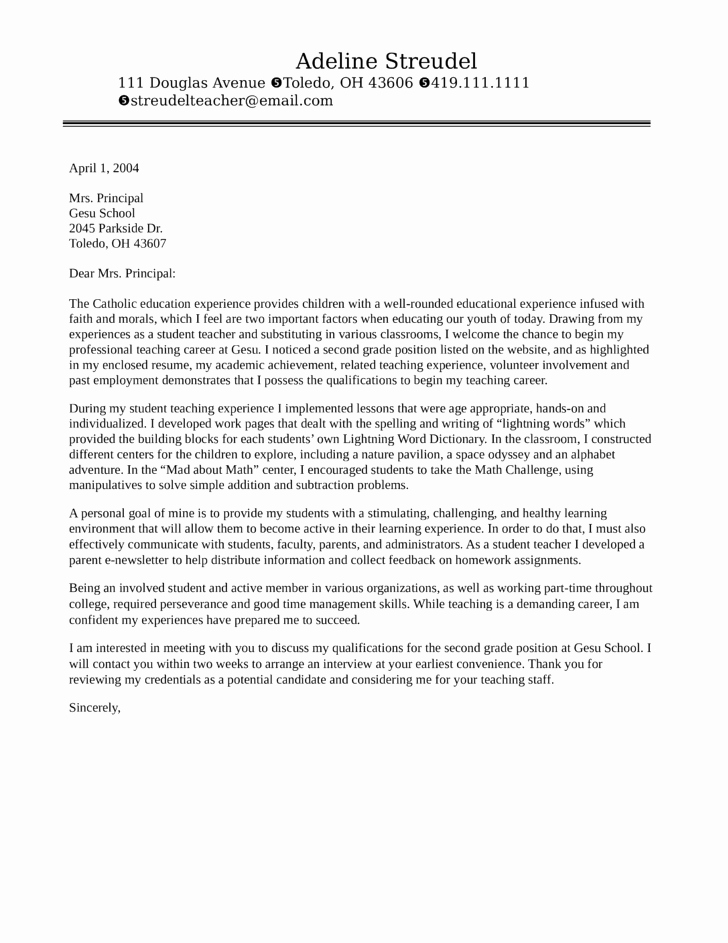 Second Grade Teacher Cover Letter Samples and Templates