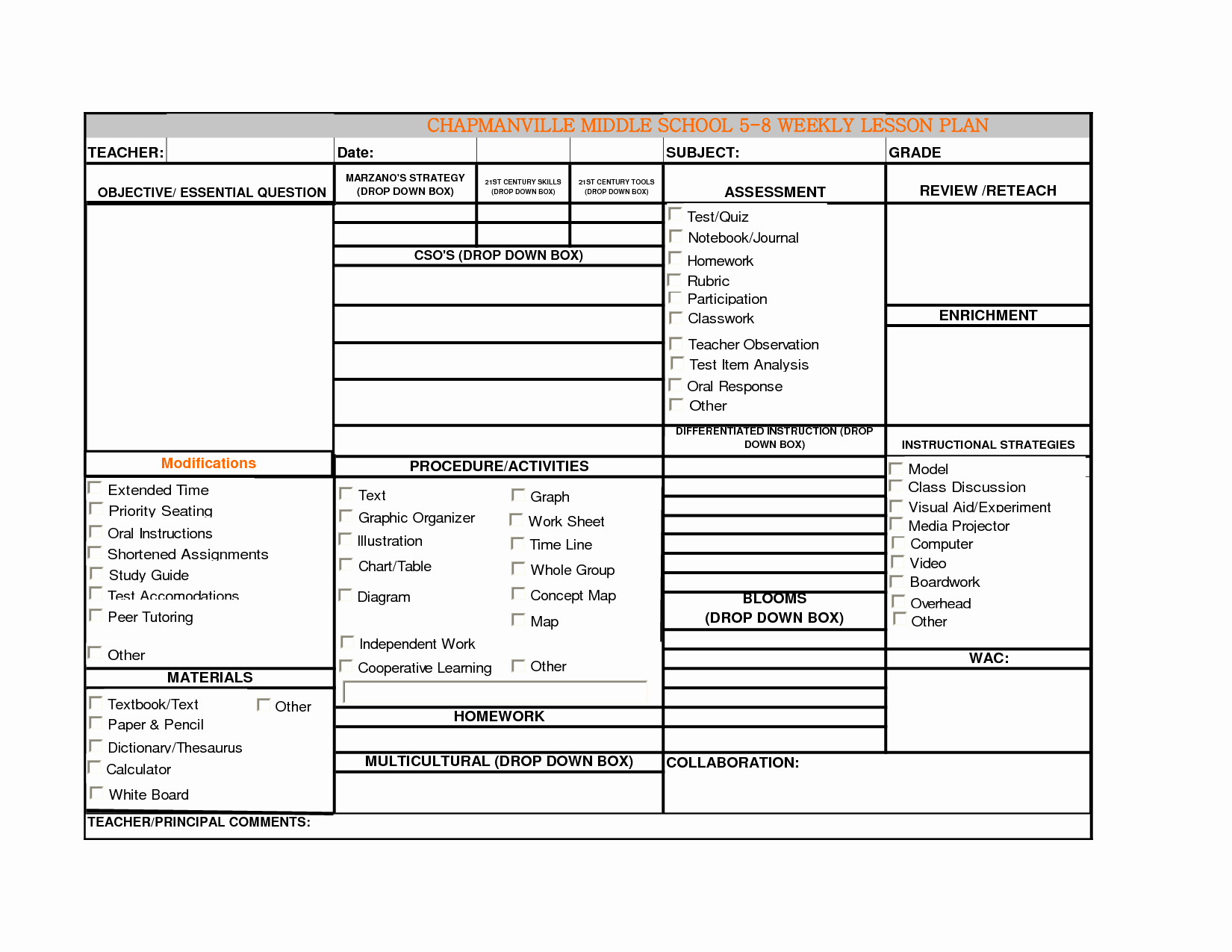 Secondary Education Lesson Plan Template Highschool1