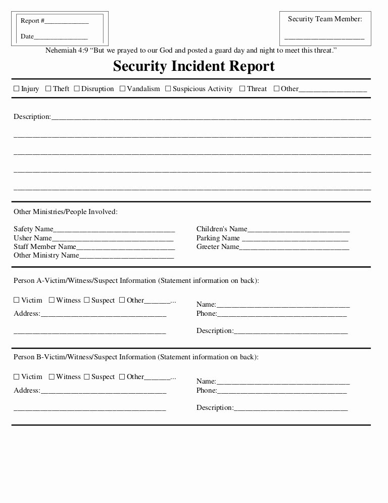 Security Incident Report