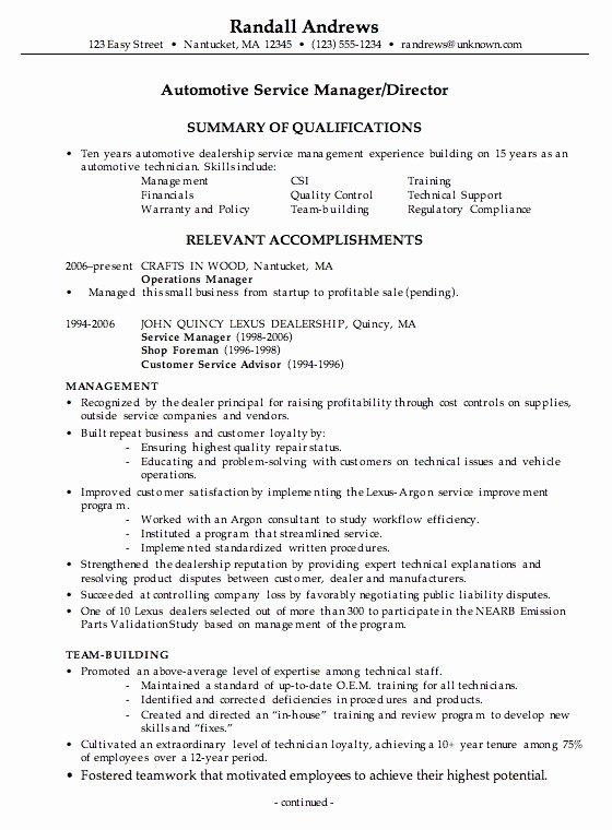 Self Employed Resume Sample