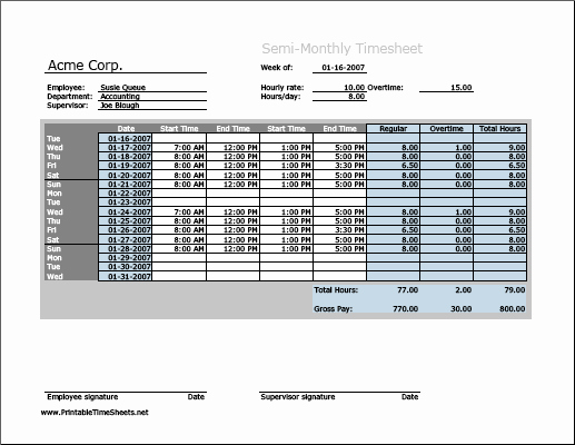 overtime day nobreak semimonthly horizontal