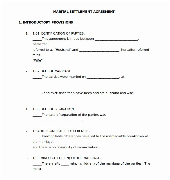 Separation Agreement Template – 13 Free Word Pdf