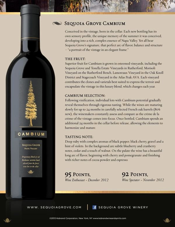sequoia grove cambium pr marketing of wine shelf talker template free