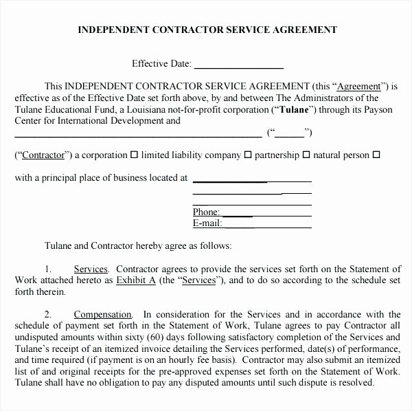 Service Agreement Template Sample 6 Free Documents